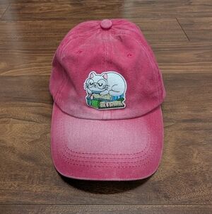 Pink Cat Embroidered Cap